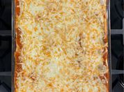 A picture of lasagna cottage cheese