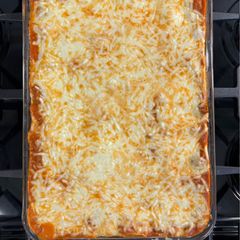 A picture of Lasagna made with fresh Ground Turkey.