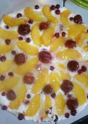 Túrós-gyümölcsös pite recept fotója