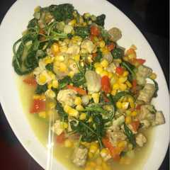 รูปของ Tumis bayam jagung pedas