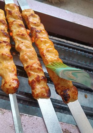 عکسی از دستور کباب مرغ خانگی