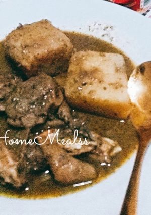 A picture of #Lagos #Christmas Yam/Chicken Pepper soup.