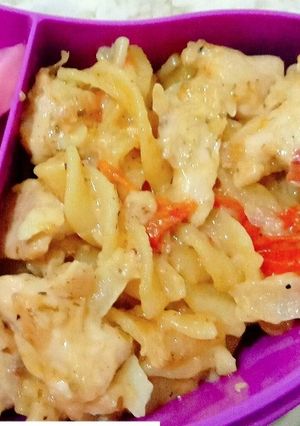 Foto resep Garlic chicken fusili melt bekal suami praktis