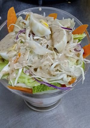 Foto resep Salad with sasame dressing sauce