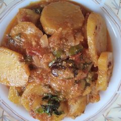 Dahi aloo A picture of Dahi aloo.