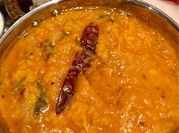 A picture of red lentils dal