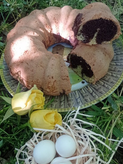عکسی از دستور کیک کاکائویی وانیلی🍰😋