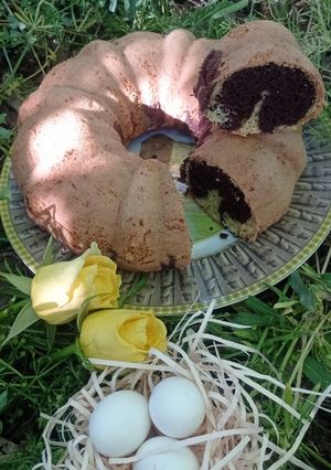 عکسی از دستور کیک کاکائویی وانیلی🍰😋