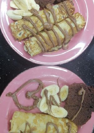 صورة لوصفة كريب بالشوكولاتة