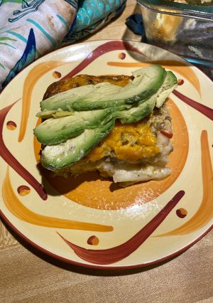 A picture of Mexican Breakfast Casserole.