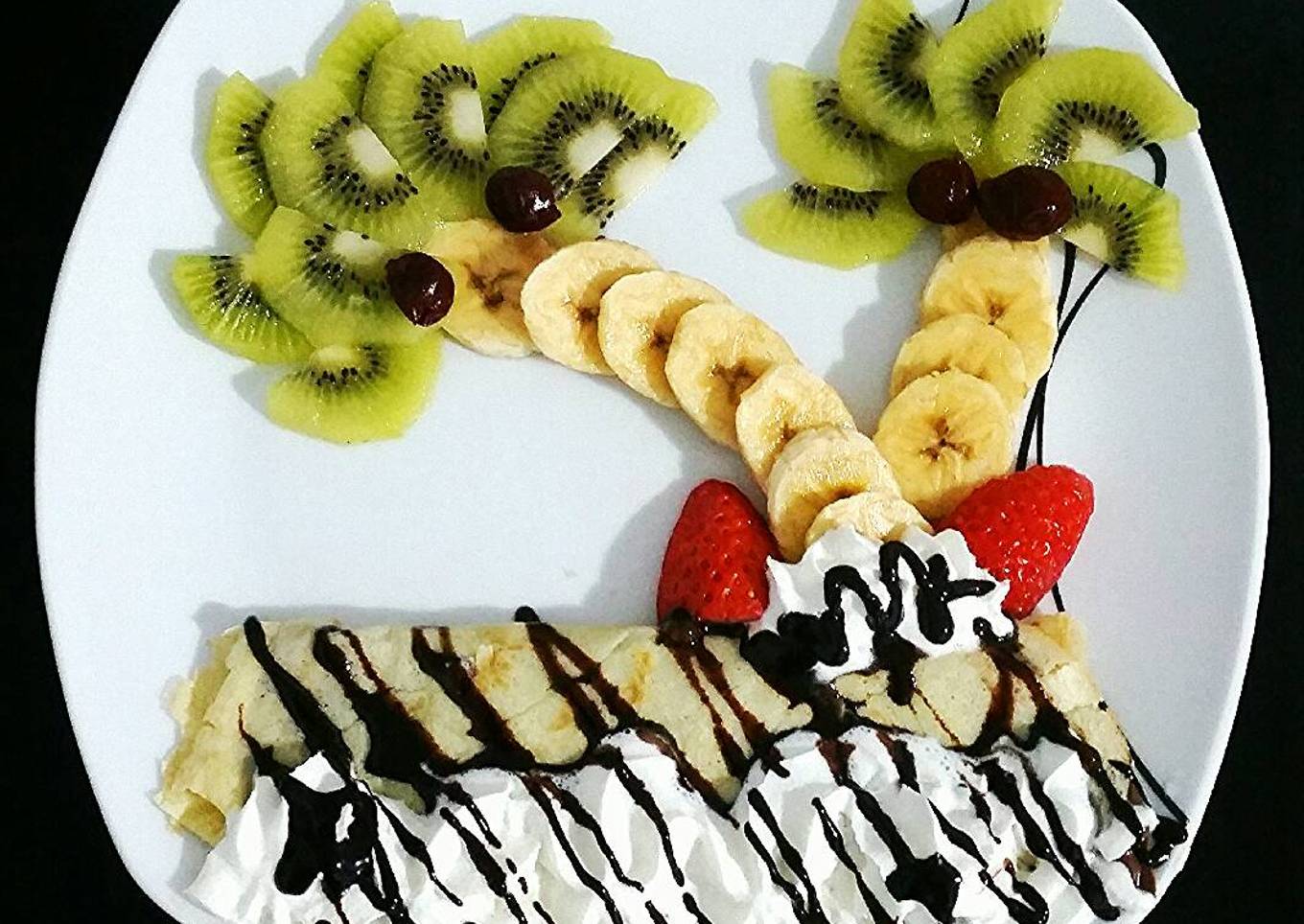 Crepes dulces con frutas