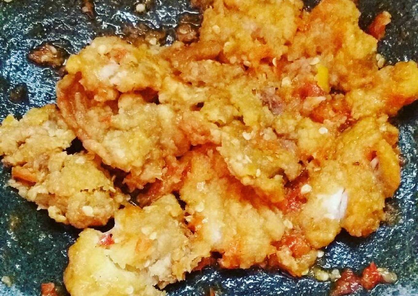 Ayam Krispi Geprek Sambal Bawang