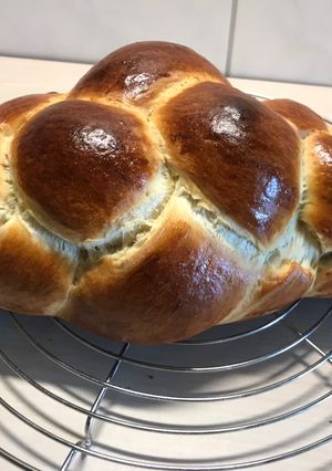 Kovászos fonott kalács recept fotója