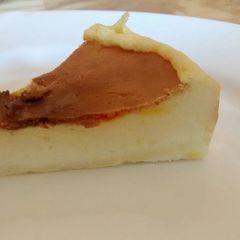 A picture of Baked Baseless Saffron Cheesecake.