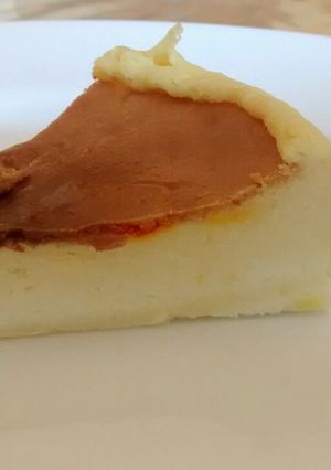 A picture of Baked Baseless Saffron Cheesecake.