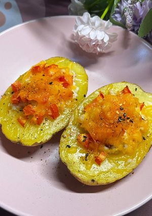 氣炸版乳酪鮪魚烤薯 的食譜成品照片