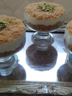 صورة لوصفة كاسات كنافة بالقشطة