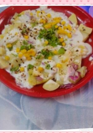 A picture of Curd Potato Salad.