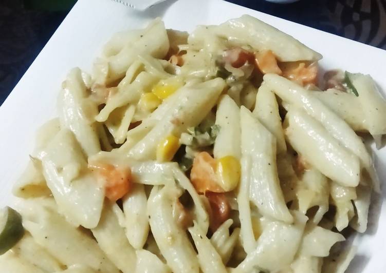 Recipe of Super Quick Homemade #Green Chutney Mayonnaise Pasta