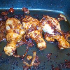 A picture of BBQ chicken wings.