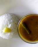 Rice and drumstick sambar