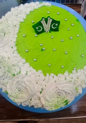A picture of Pakistan theme cake 🎂🎂.