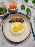 Nasi Telur Ceplok with Scallion Oil
