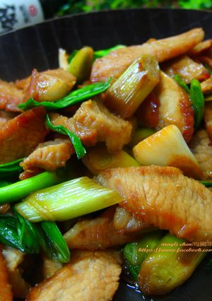 【御釀燒烤滋味】蒜苗松阪豬 的食譜成品照片