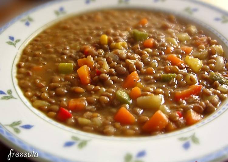 Multicolored lentils