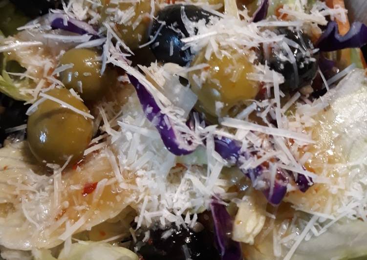 Step-by-Step Guide to Prepare Any-night-of-the-week Olives and Salad Mix