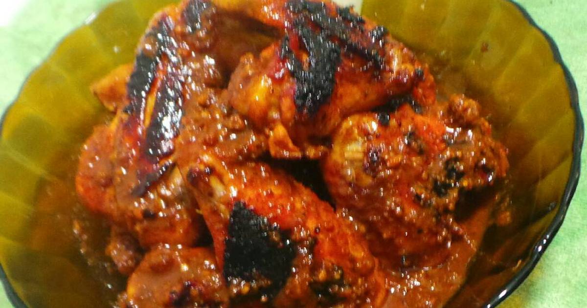 Resep Sayap Ayam  bakar  bumbu  kacang bumbu  sate oleh 