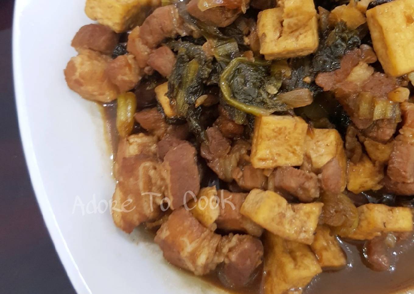 Tumis Daging Sayur Asin