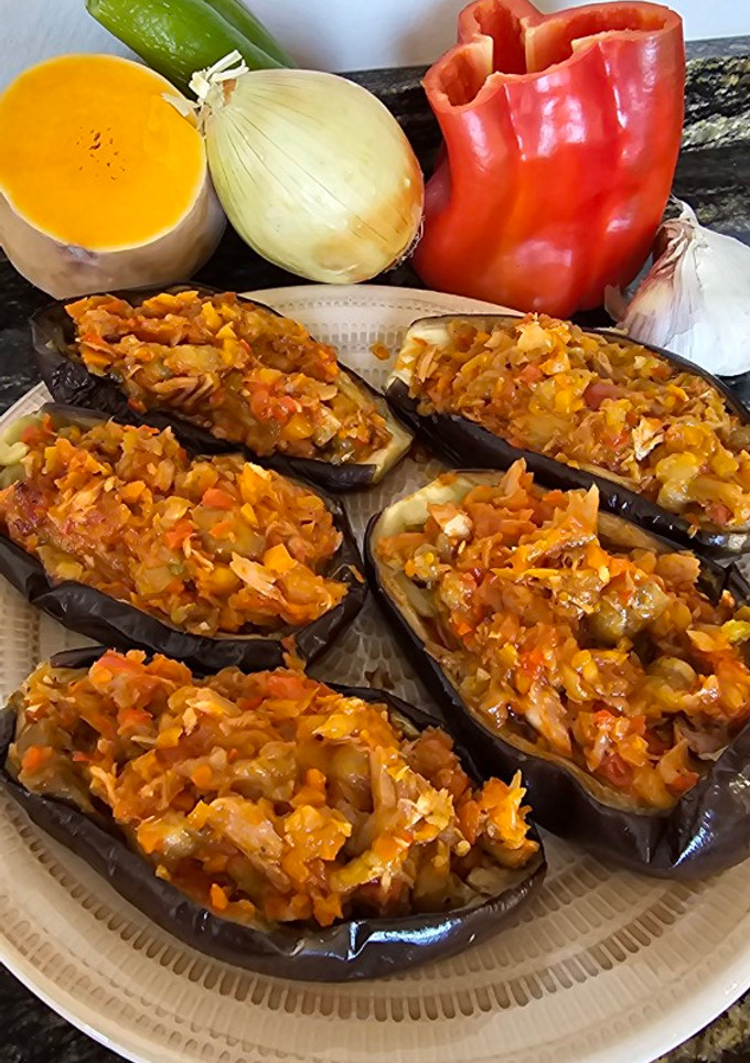 Una foto de Berenjenas rellenas de atún