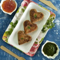 Sweet Potato And Mix Veggie Cutlets A picture of Sweet Potato And Mix Veggie Cutlets.