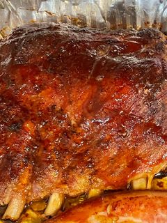 Una foto de Costillas en salsa BBQ