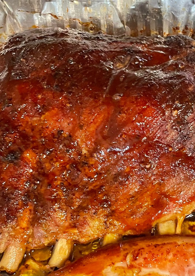 Una foto de Costillas en salsa BBQ