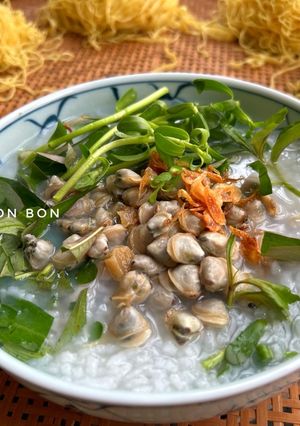 Hình của món Cháo Hến Rau Đắng.