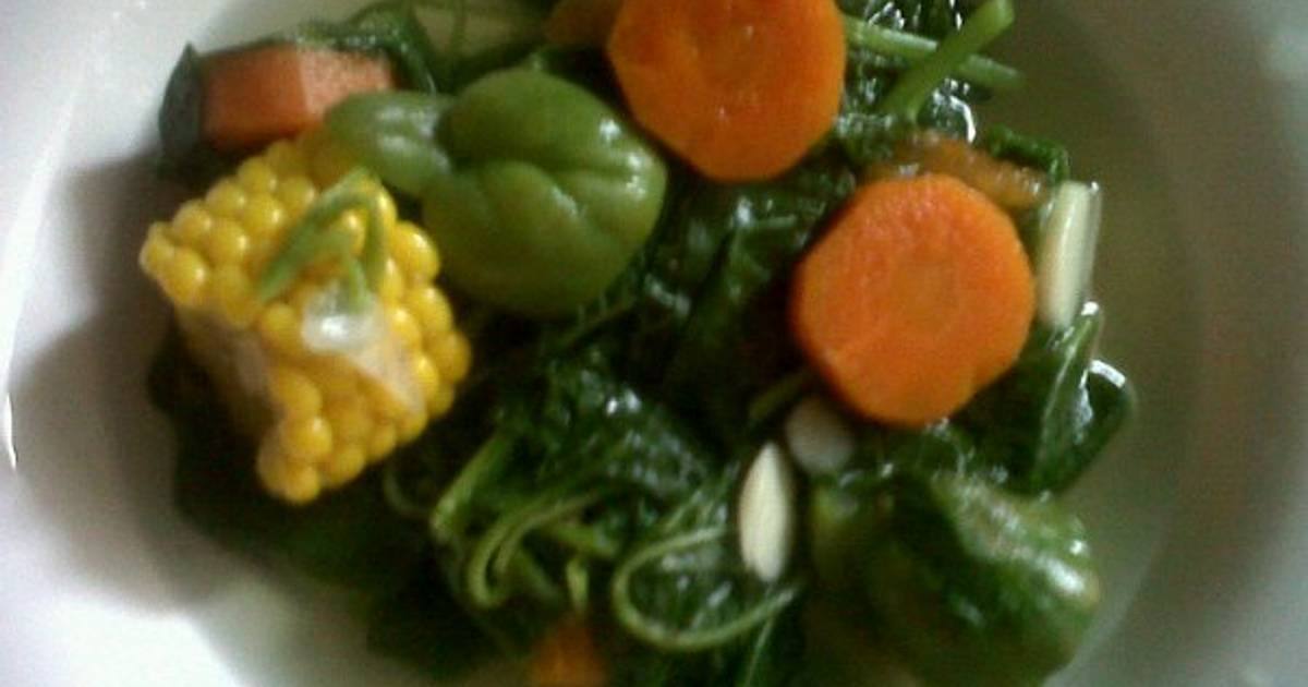 Resep Sayur Bening Bayam Wortel Labu Dan Jagung Manis Oleh Tommy