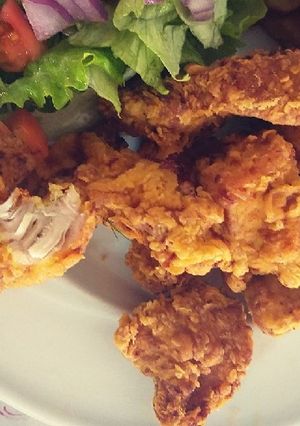 صورة لوصفة دجاج كريسبي🍗🍗 مقرمش من برا 😊😊 وطري من الداخل 🙄