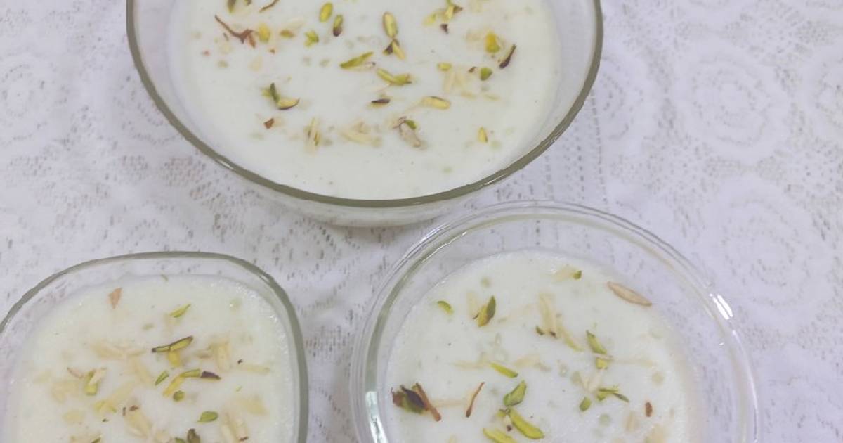 Sabudana and semolina kheer Recipe by Nargis shaikh Shaukat - Cookpad