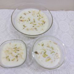 A picture of Sabudana and semolina kheer.