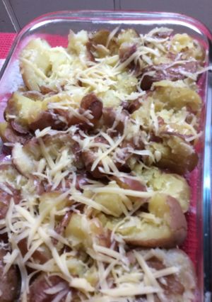 Una foto de Papas aplastadas