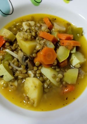 Una foto de Lentejas veganas o viudas