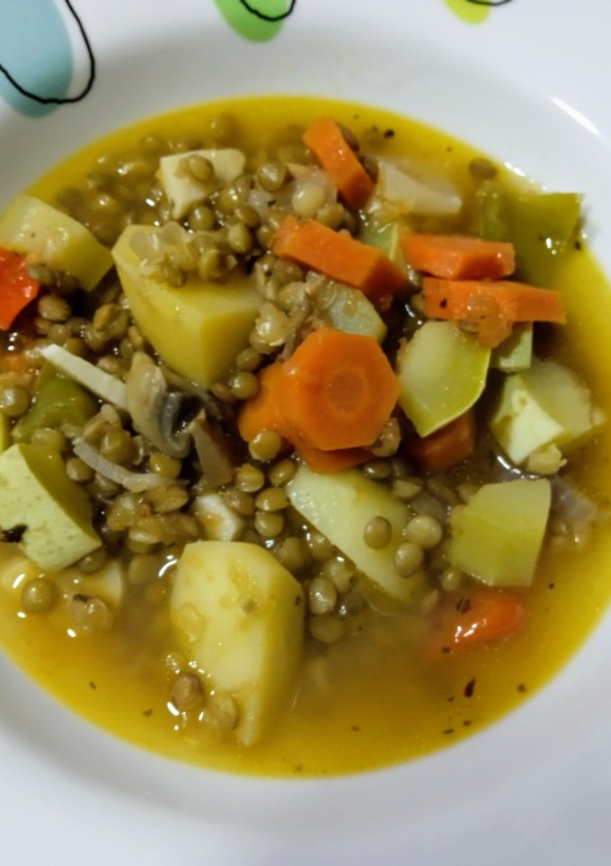 Una foto de Lentejas veganas o viudas