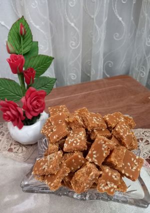 عکسی از دستور آبنبات شیری گردویی