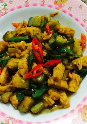 Foto resep Tumis terong cabe hijau