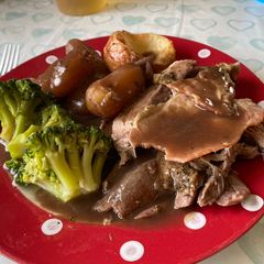 A picture of Roast leg of Lamb.