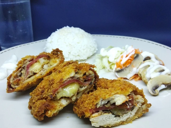 Langkah Mudah untuk Membikin Resep Dada Ayam Filet Lapis Keju Smoked Beef yang Enak Banget Anti Ribet, Bisa Manjain Lidah