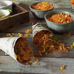 A picture of Flattened corn bhel.