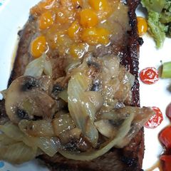 A picture of Steak two ways.